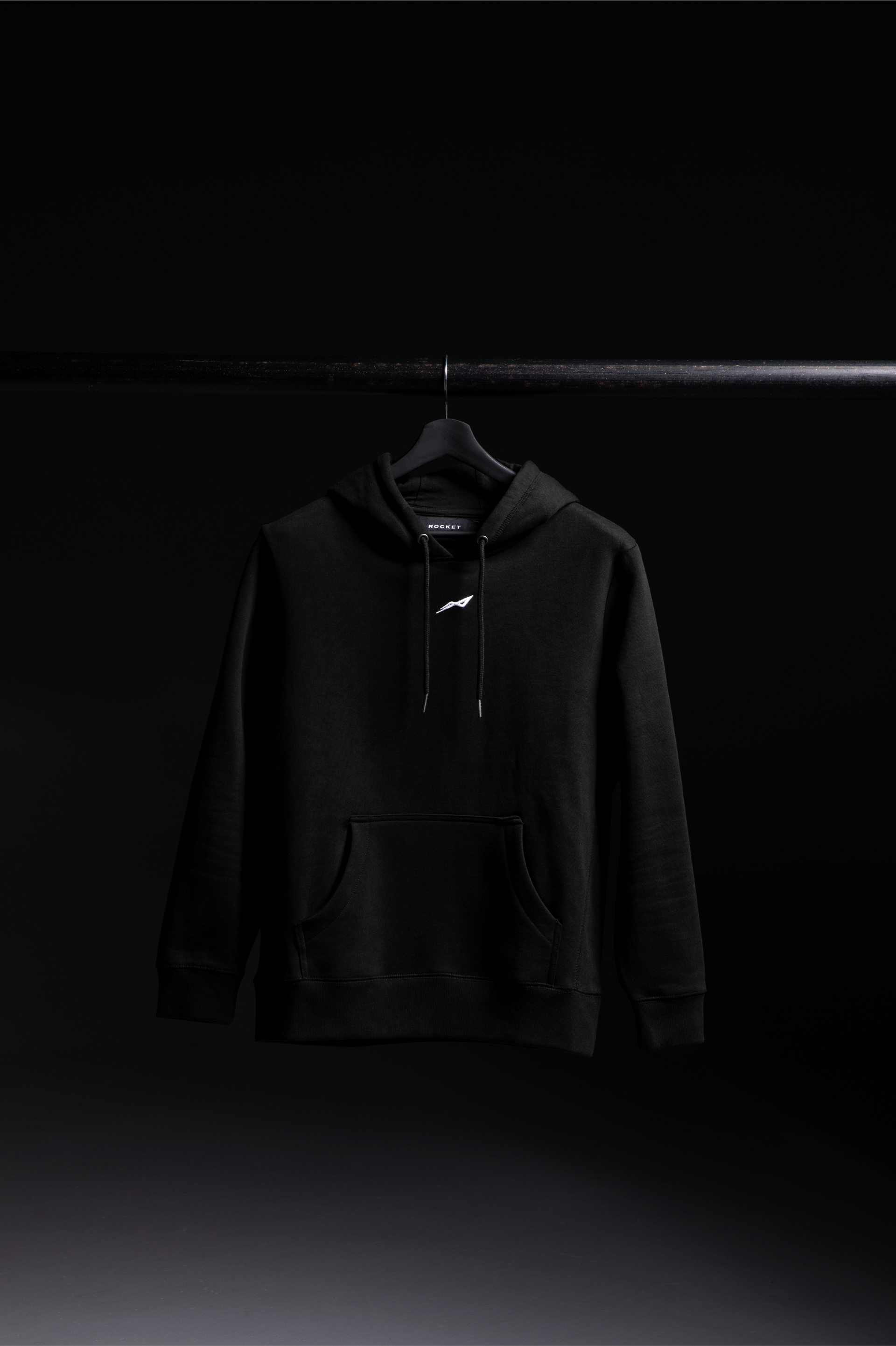 Rocket Script Logo Hoodie in B/W