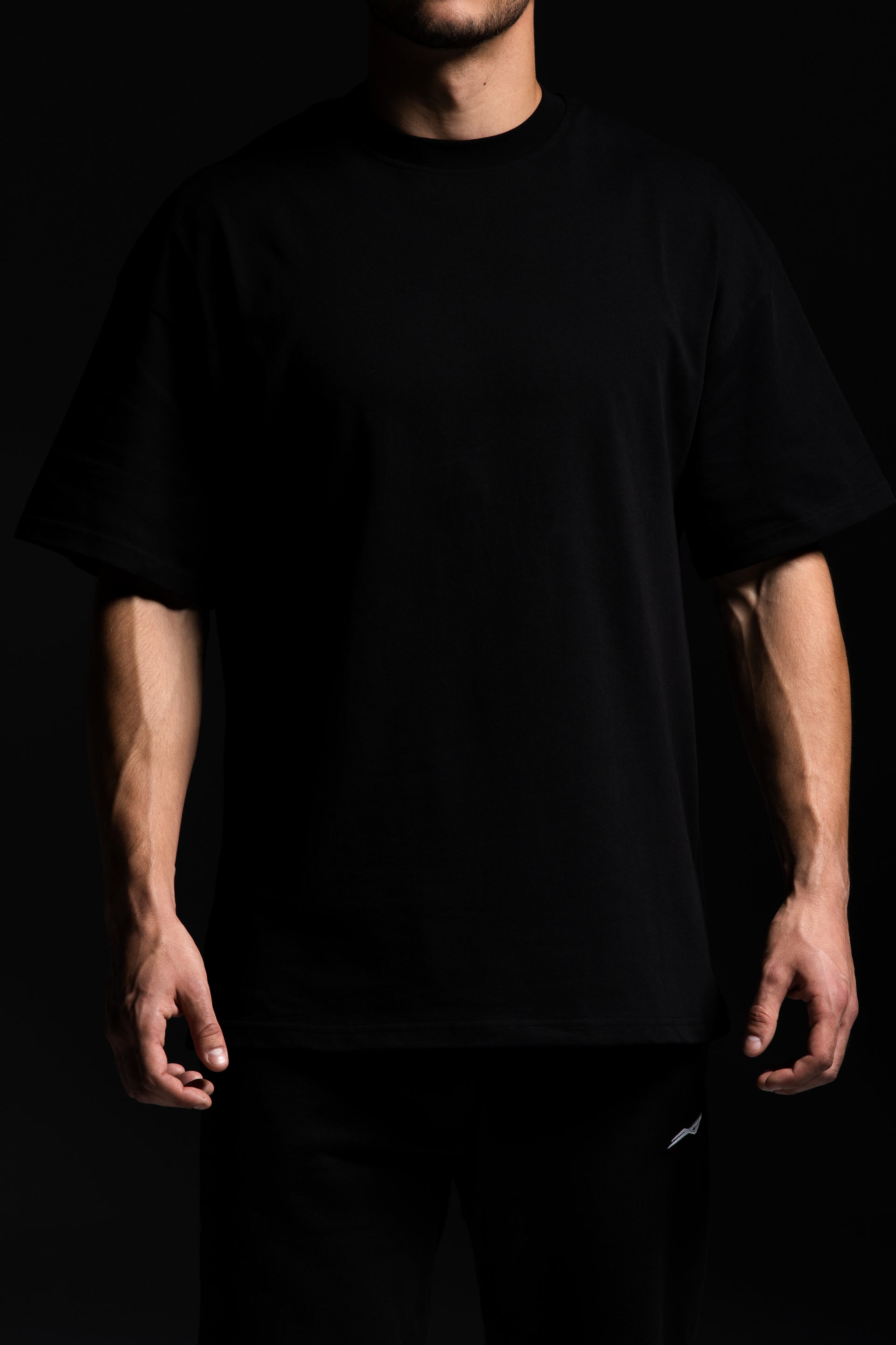 Rocket Script Logo Box-fit T in B/W