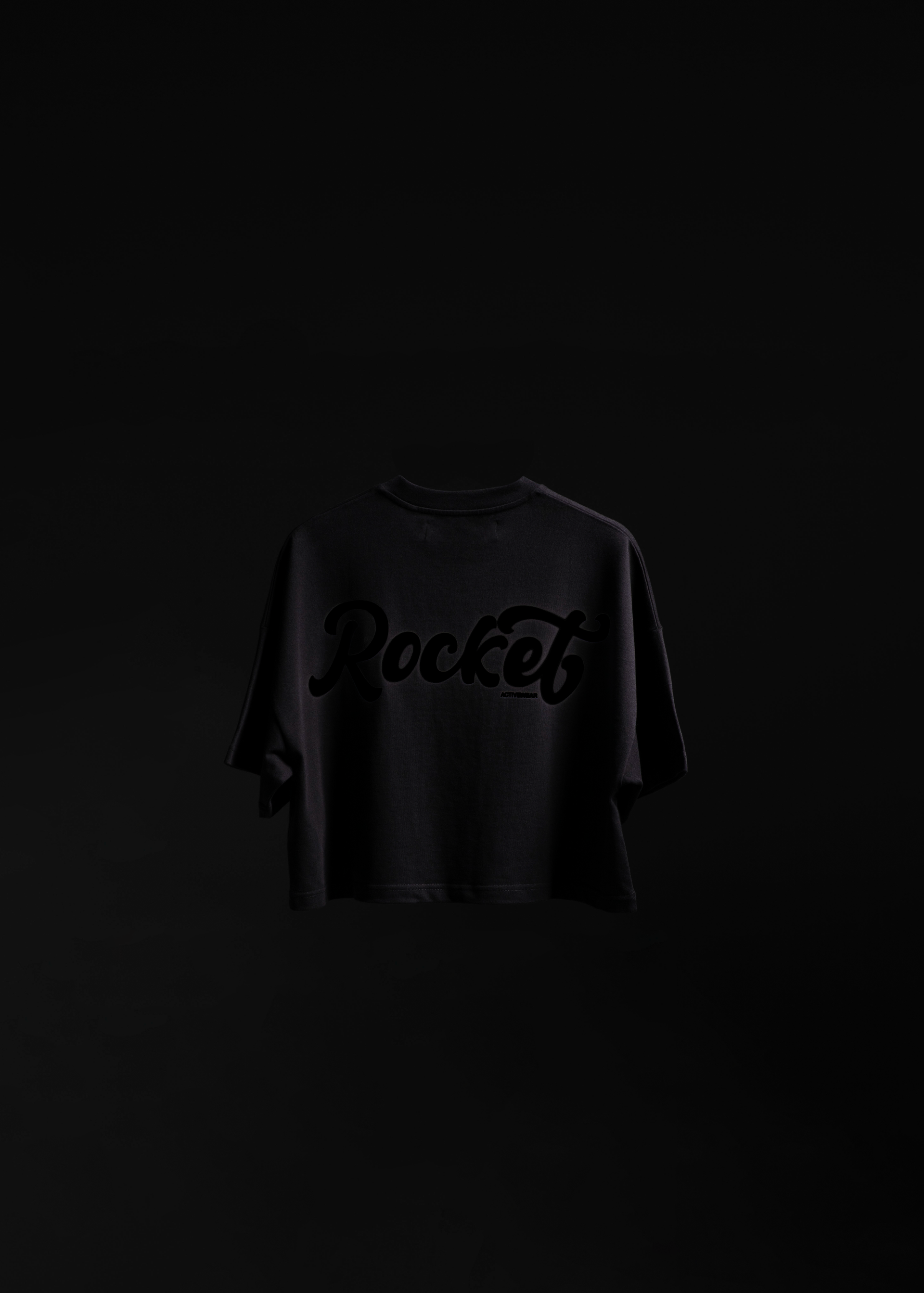 Rocket Script Logo Cropped-T - Blackout Collection